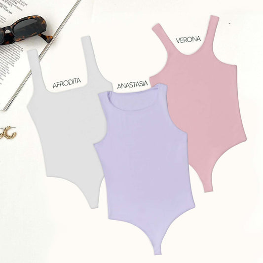 3PACK BODYS - ANASTASIA (LILA) AFRODITA (BLANCO) VERONA (ROSADO)